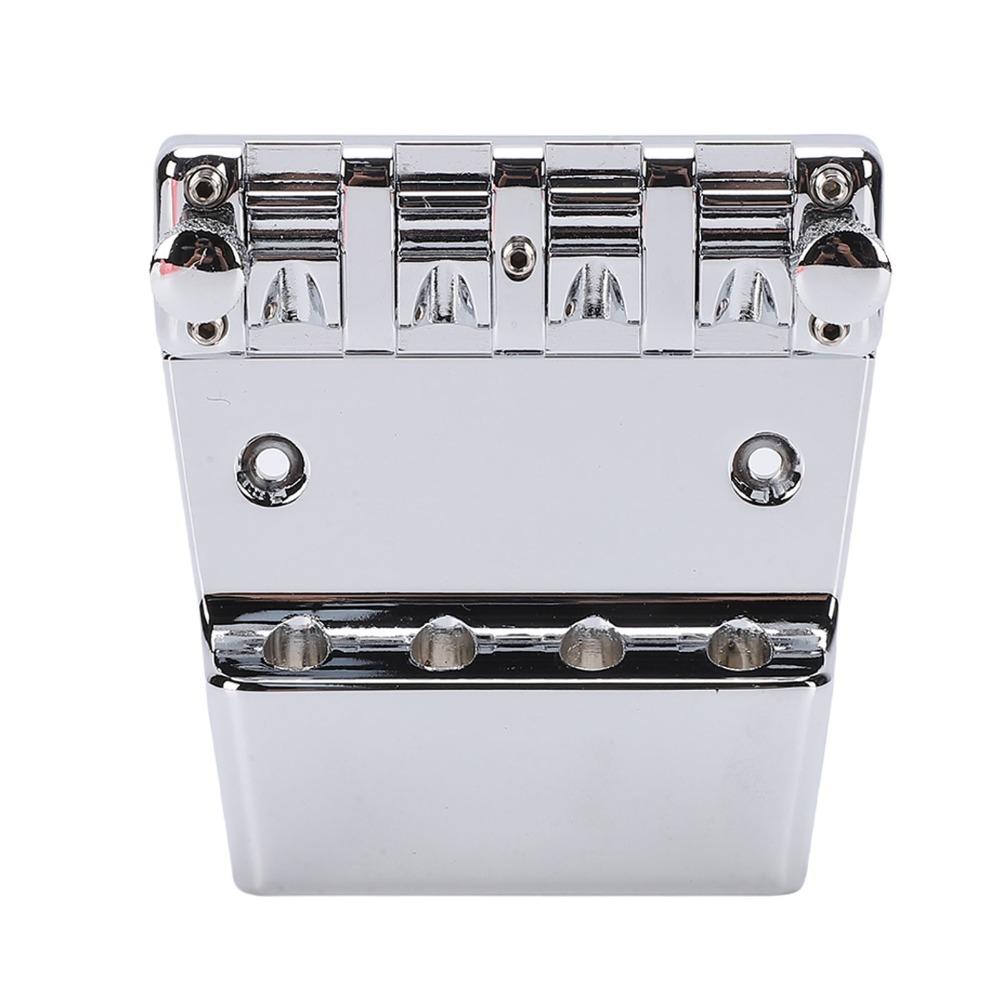 Silver Bass Bridge Metal Saddle Bridge Premium Bass Guitar Bridge  For Guitar Repair