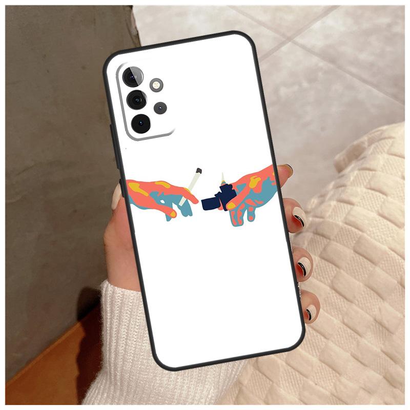 Grime Michelangelo Creation Of Adam For Samsung Galaxy A12 A32 A52 A22 A16 A26 A36 A56 A06 A55 A35 A15 A54 A34 A14 A13 A53 Case