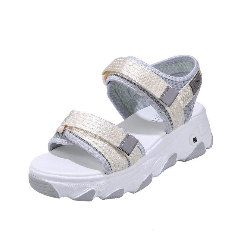 Summer Casual Womens Open Toe Sandals With Breathable Pu Upper For Beach And Daily Wear