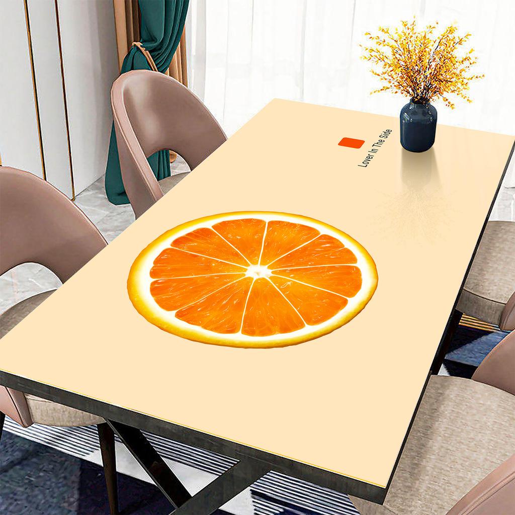 Tablecloth Waterproof, Oil-Proof, Anti-Scalding, Leave-In Soft Glass Dining Table Mat Pvc Premium Desktop Cloth Coffee Table Protective Mat