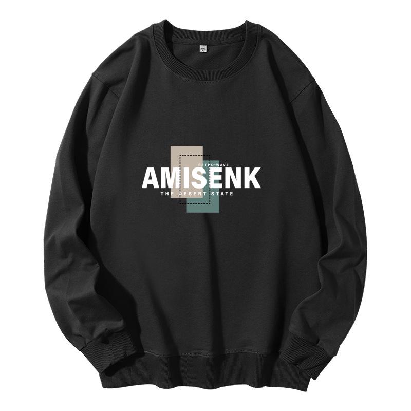 Men's Fleece-Lined Youth Pullover - Loose Fit Autumn/Winter Casual Top