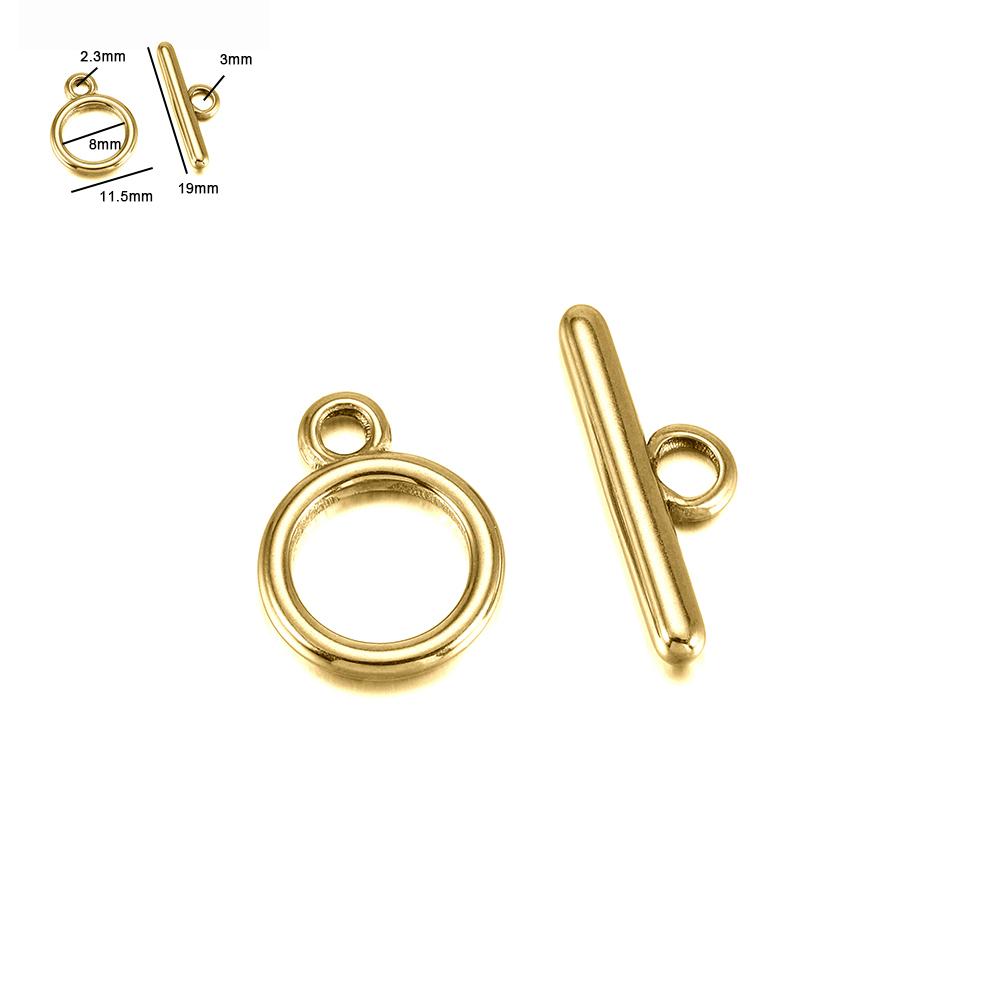 3-6 Sets Gold Color Stainless Steel Fastener Bracelet Toggle Clasp Buckle Connector For Jewelry Making OT Clasps Diy Accessories