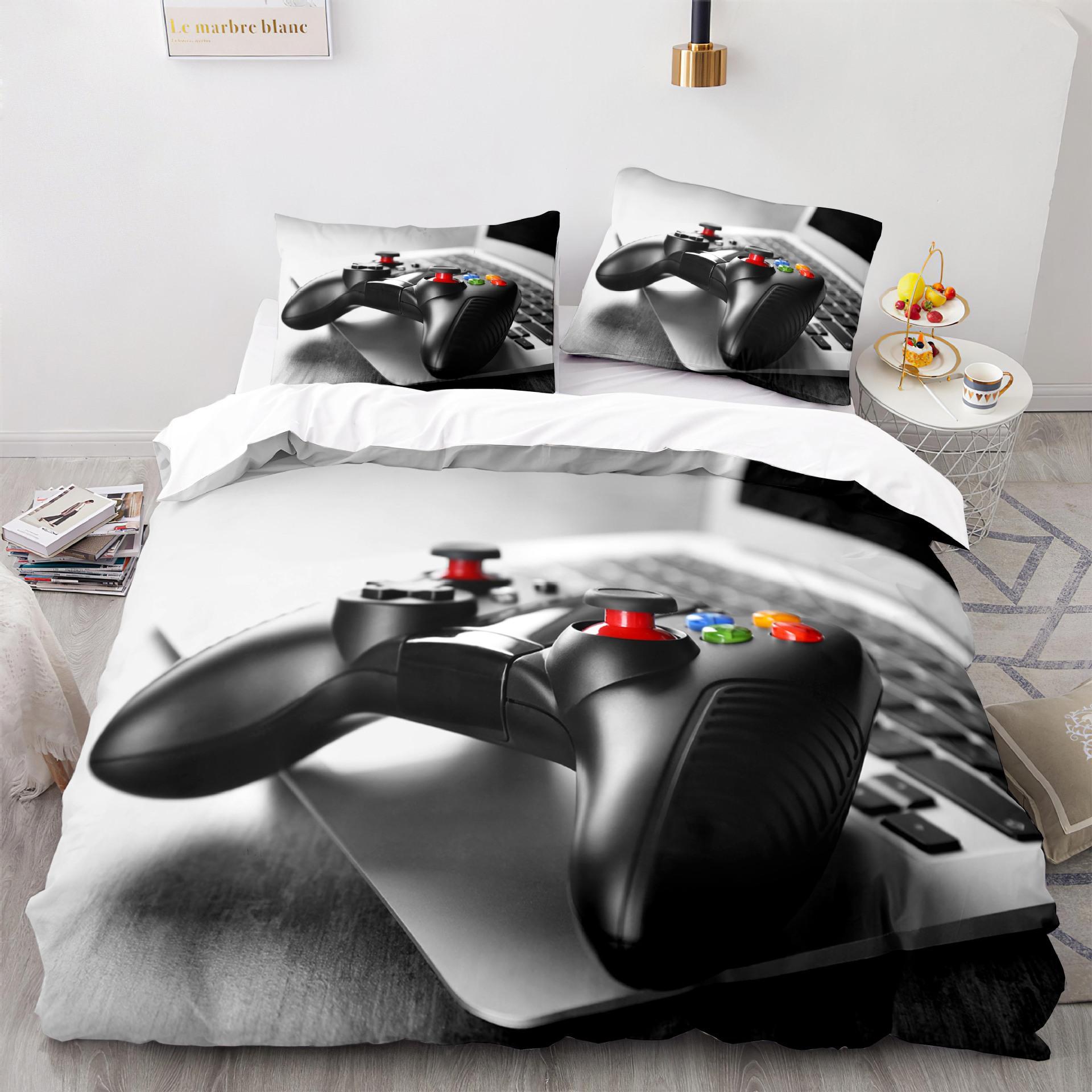 

3D Home Textiles Bedding Gamepad Quilt Cover Sheet Three-Piece Digital Printing 140*210cm