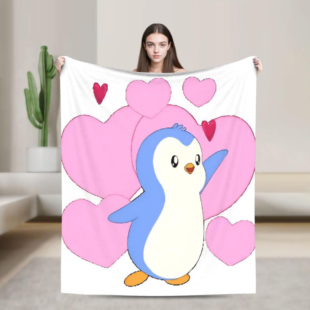 Pudgy Penguin Merch Blanket Ultra-Soft Fleece Throw Blankets Relax Bedding Throws