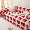 Red Festive Chenille Plaid Sofa Cover Cloth Sofa Towel Four Seasons Universal Sofa Cover Cover One Piece Full Cover Blanket
