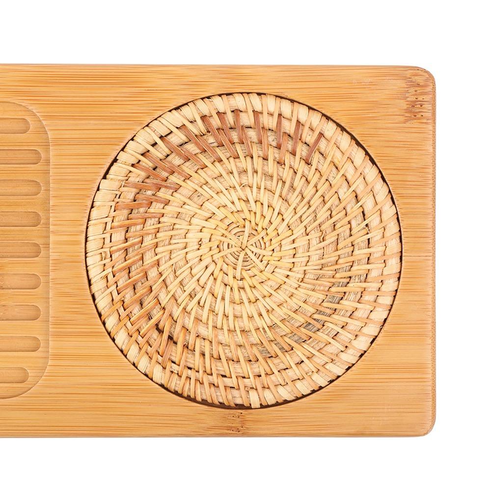 Rectangular Shape Kung Fu Tea Table Wooden Material Tea Serving Tray Portable Tea Table Office Use