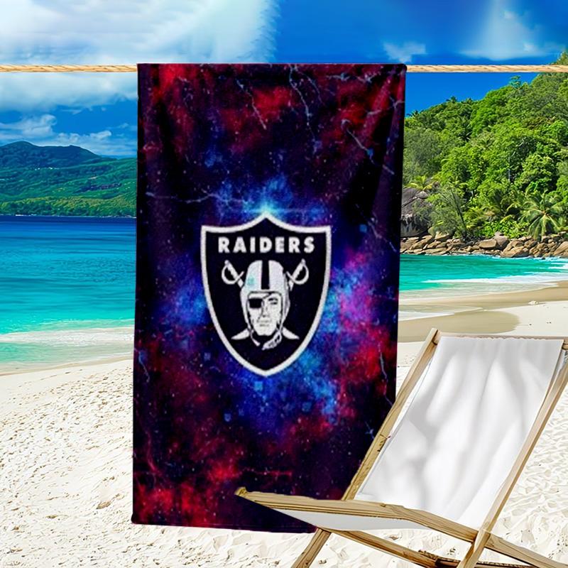 Raiders Football Legacy Bedrucktes Strandtuch, Superweiche Mikrofaser, Perfektes Geschenk Geburtstag, für Pool, Strand, Reisen, für Familie und Freunde