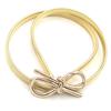 Women Fashion Elastic Metal Belt Flower Twist Adjustable Belt Quality Ladies Dress Belt