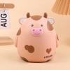Cute Cartoon Cow Piggy Bank Creative Vinyl Piggy Bank Kids Money Saving Toy Coin Banks Desktop Ornaments Children Gifts