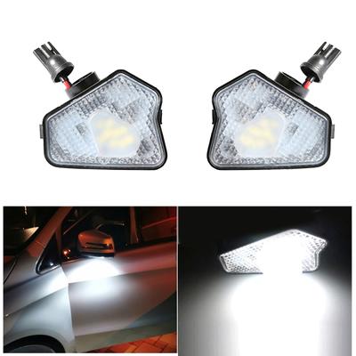 2Pcs/set Car LED Under Side Mirror Light Puddle Lamp White LED Side Mirror