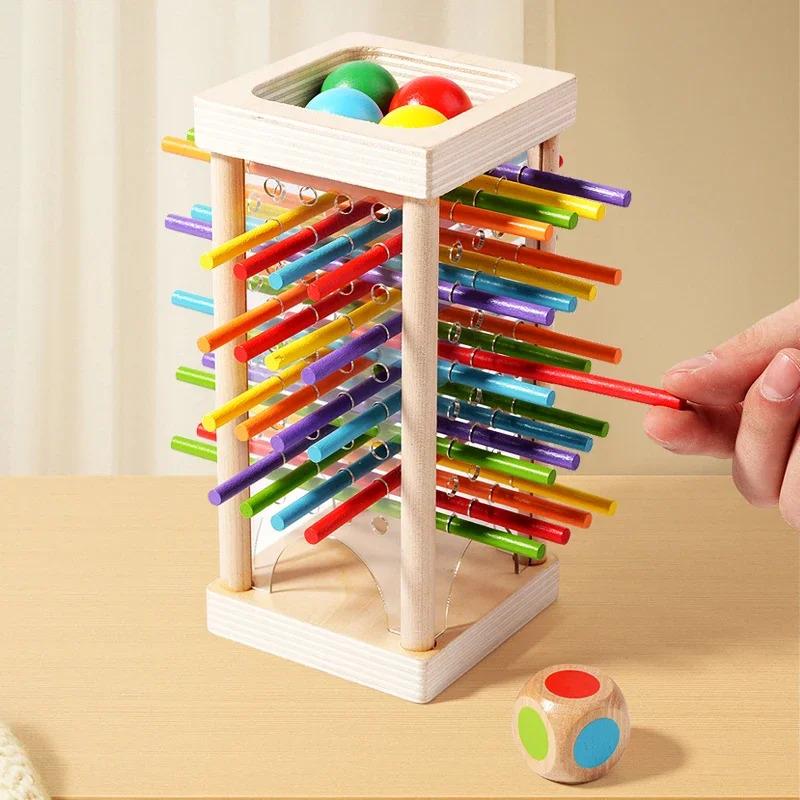 Funny Wooden Stick Drawing Game Parent Child Interactive Stick Balance Board Game Two Person Battle Game for Party Entertainment
