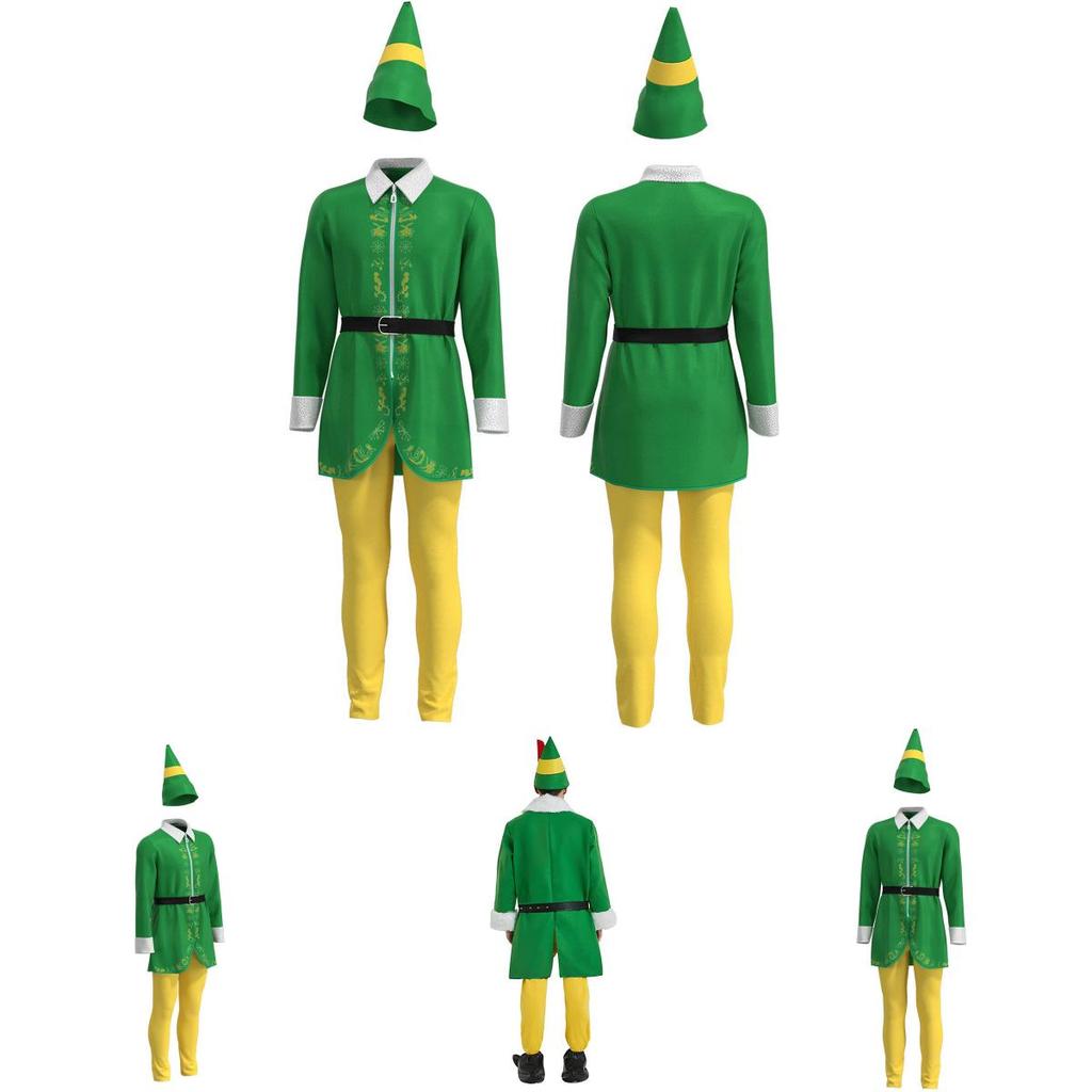 Halloween Elfen Cosplay Kostüm Outfits für Männer Perfekt für Weihnachten und Themenpartys