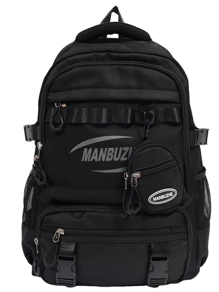 Casual Travel Backpack With Nylon And Capacity For Mens Outdoor Use