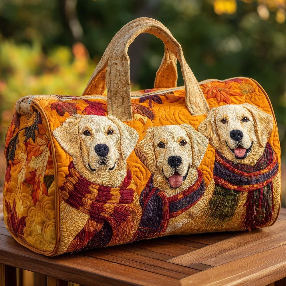 Shoulder Strap Quilted Duffle Bag Animals Pattern Large Capacity Travel Duffel Bag Tote Bags 3D Quilting Craft