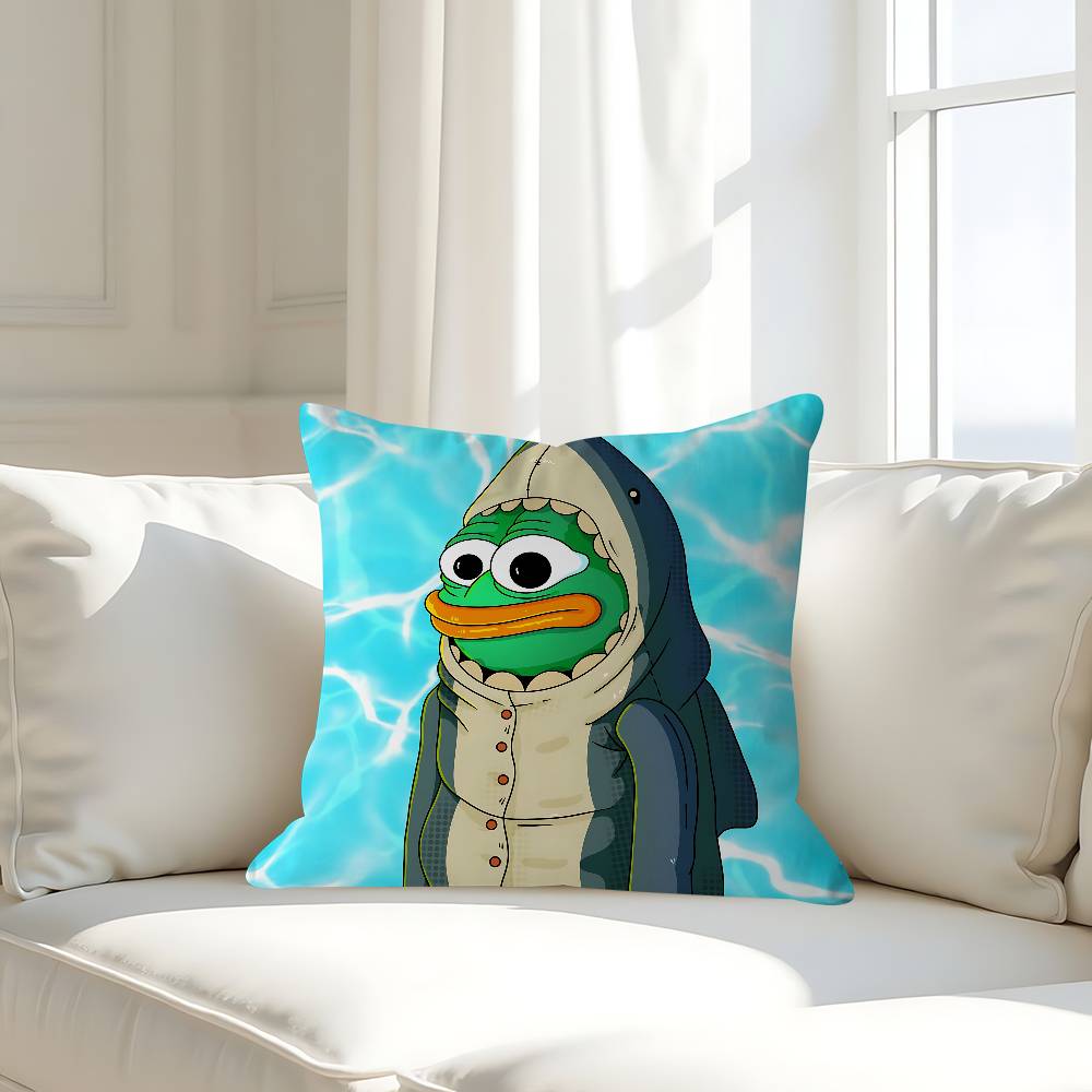 Cute P-pepe The Frog Cushion Cover Pillow Cover Decor Pillowcase Printed Cushion Case For Couch