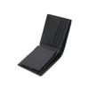 Daks Black Leather Dd Logo Classic Bi Fold Wallet