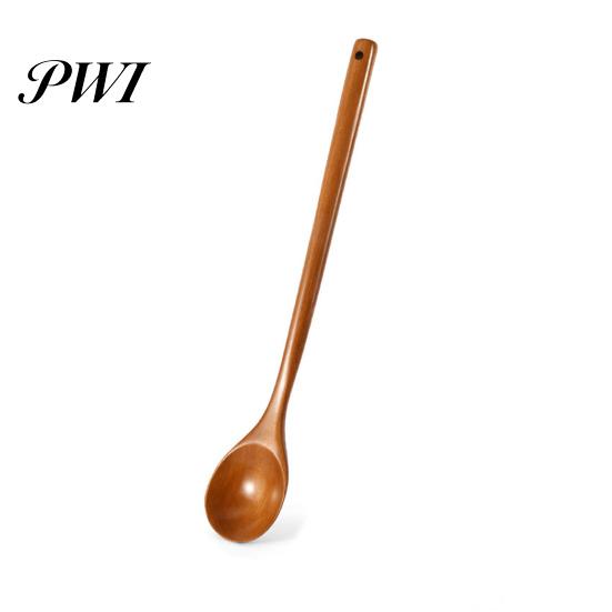Wooden Spoon Mixing Long Handle Smooth Edge Heat-Resistant Food Grade Non-Stick Multipurpose Soup Comfortable Grip BPA Free Stirring Cooking