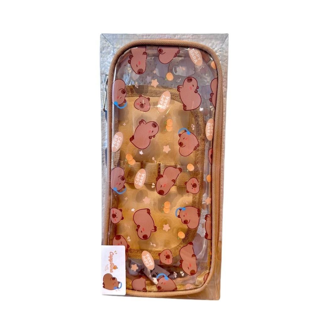 Large Capacity Capybara Pencil Case Visible Pen Box Fashion Pen Bag  School Supplies