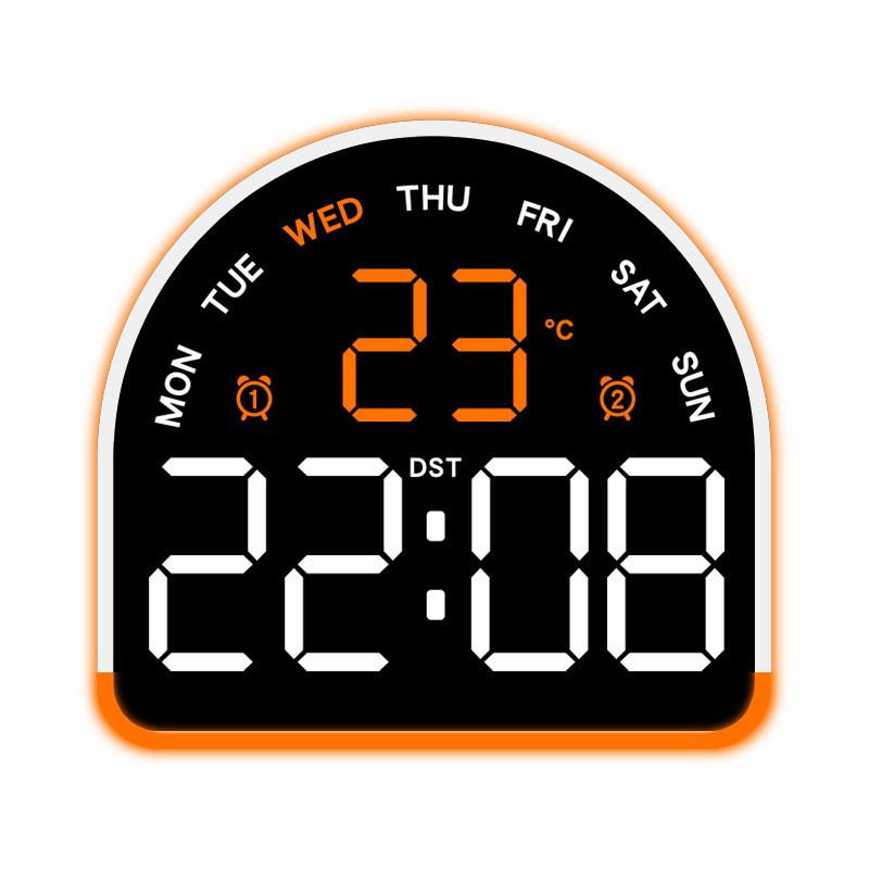 Digital Led Alarm Clock With Temperature And Humidity Display For Home Office Decor