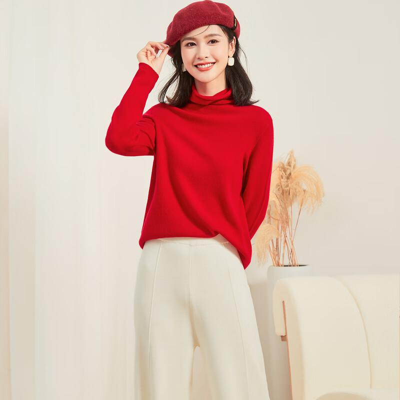 Jinjuju 100% Merino Wool Turtleneck Sweater