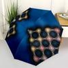 1pc Abstract Pattern Automatic Folding Umbrella - Portable Collapsible Design, 8-Rib Iron Frame, Durable Fabric yy251125214