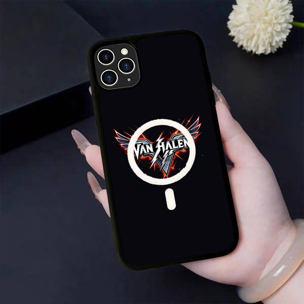 Etui Na Telefon Z Wizerunkiem E-Eddie Van H-Halen Singer Dla IPhone 17 Air 16 15 14 13 12 11 Pro Max Plus Dla Magsafe Bezprzewodowe Ładowanie Pokrowiec