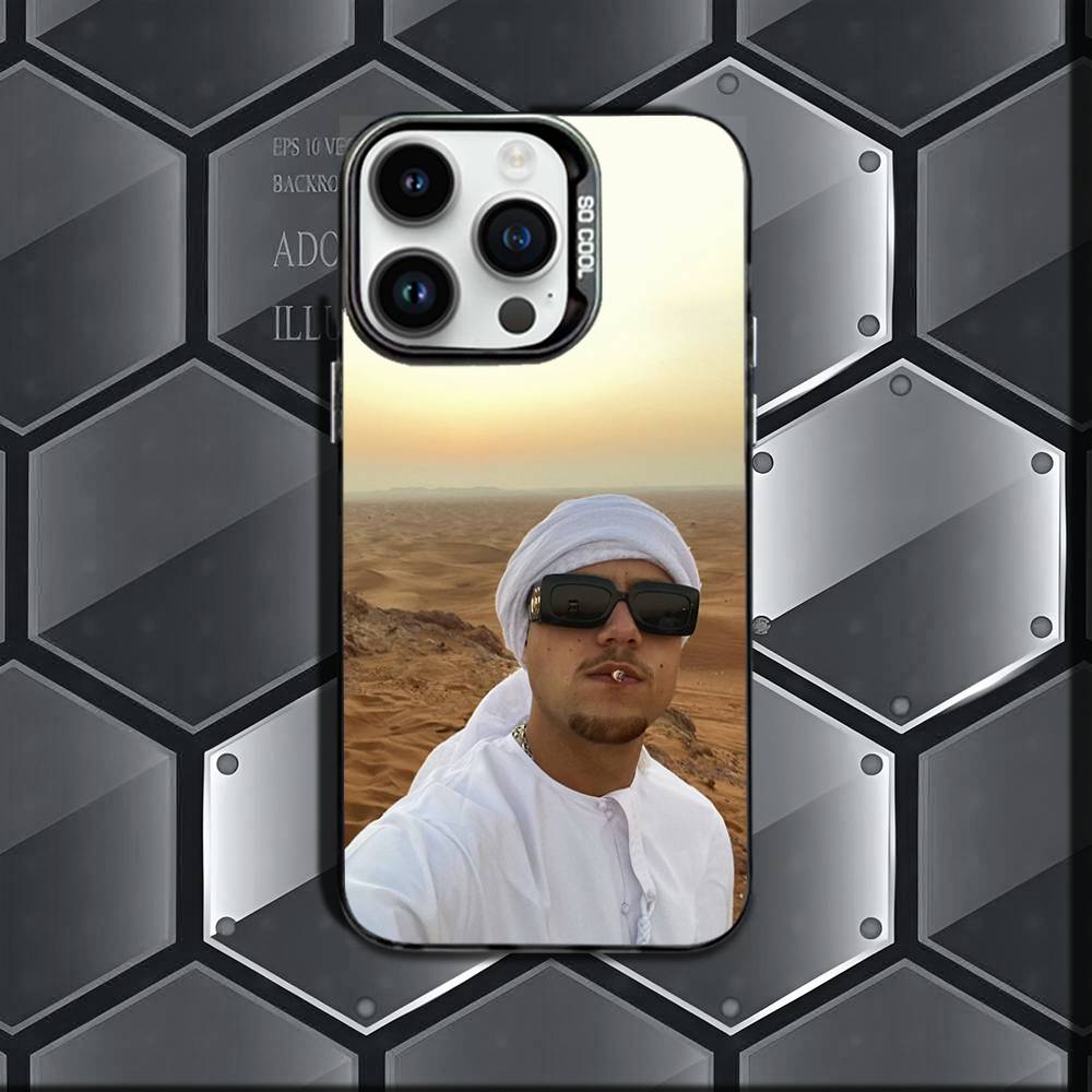 Cool Rapper Phone Case IMD Color Silver Shell For IPhone 17,16,15,14,13,12,11 Pro P-PLK C-Chambre 140 Max Plus Black TPU