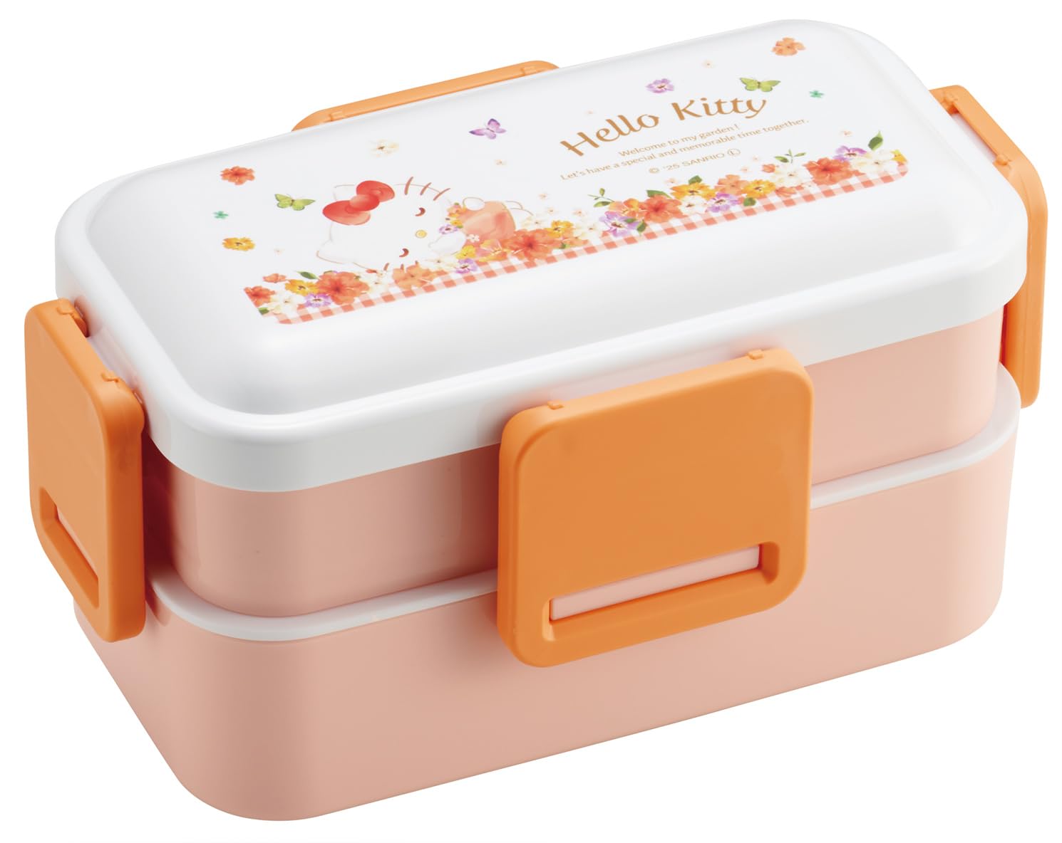 

Skater Bento Fluffy Made in Sanrio Hello Pastel Vivid Watercolor Floral Box, Serving, Two-Tier, 600ml, Japan, Kitty, Print, Girl s, PFLW4-A