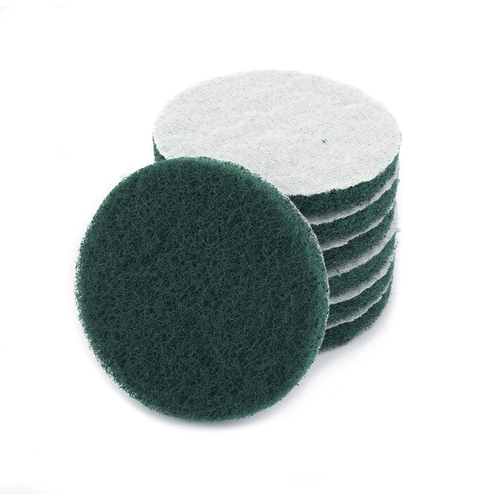 20Pcs 5 Inch 180# Premium Quality Flocking Scouring Pad Self-Adhesive Polishing Pad Plate for Cleaning, Polishing, Deburring