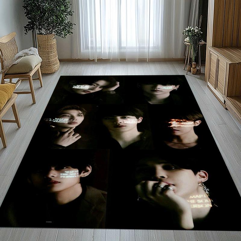 Kim Seok Jin Kpop B-BTS Living Room Non-Slip Area Rug Soft Carpet for Bedroom Kids Playroom Sofa,Home Decor Doormat Gift