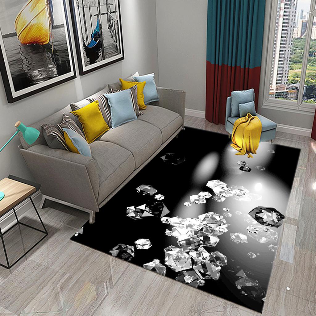 Living room balcony bedroom floor mat soft children's room rug casual rug bathroom non-slip rug sparkling diamond rug