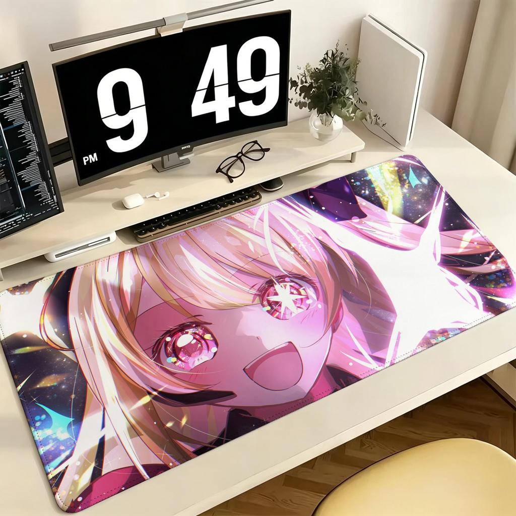 Anime Oshi No Ko Pro ESports Xxl Gaming Mousepad Extra Large NonSlip Stitched Edge Keyboard Laptop Desk Mat For Pc Gamer