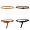 Genuine Leather Womens Belt Fish Pattern Thin Dress Waistband For Business And Casual Wear