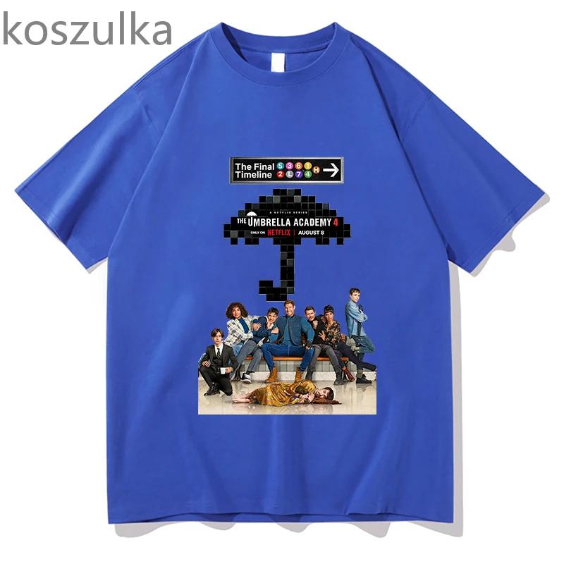 2024 The Umbrella Academy Season 4 O-neck T-shirt Regular Women and Man Oversized Casual Summer Printing Music Fans Gift T-shirt