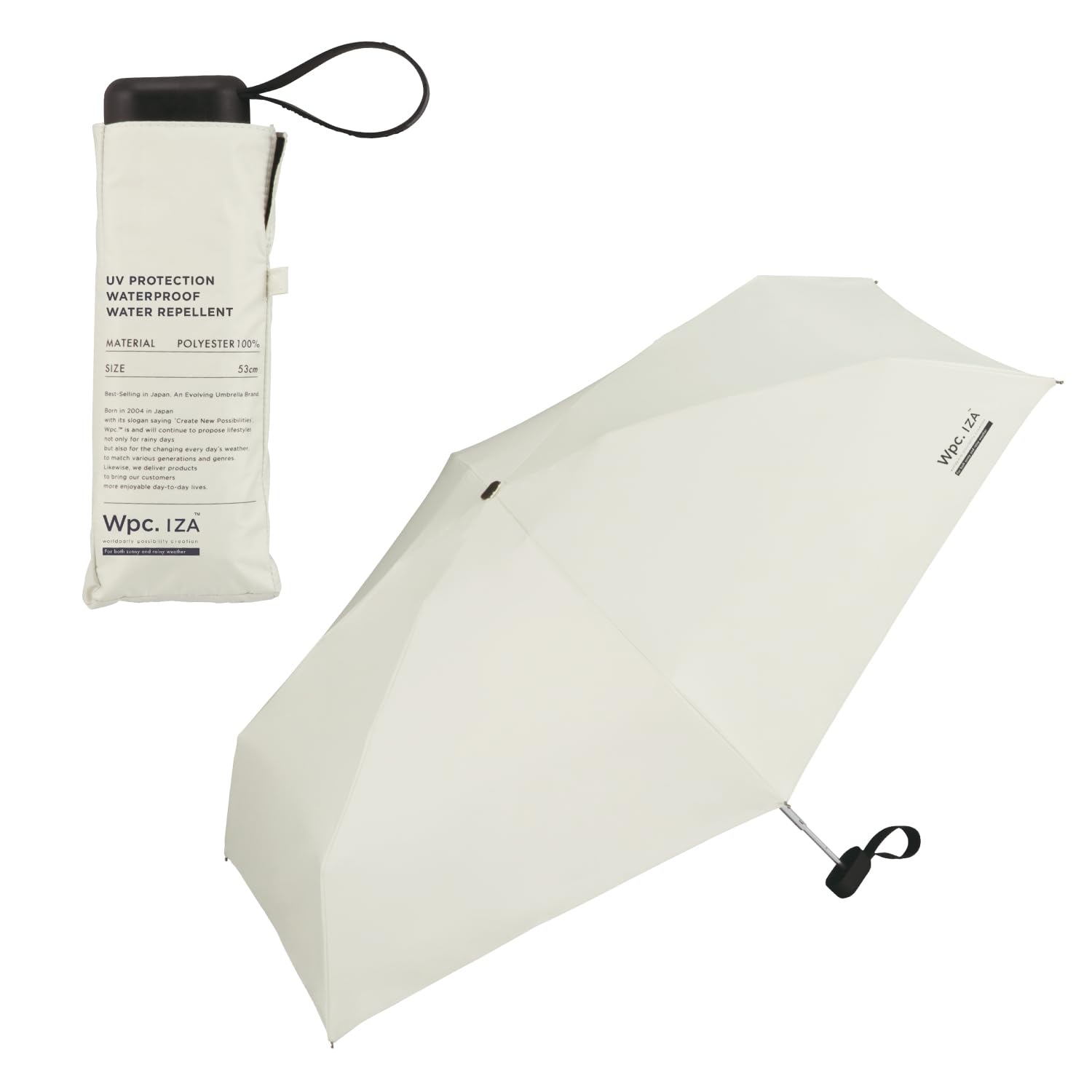

IZA Компактный зонт Легкий УФ UPF Жара Этот складной зонт 53 см идеально подходит для мужчин и Доступен в однотонном Продукт Wpc. Мужской Дождь/Солнце (компактный)