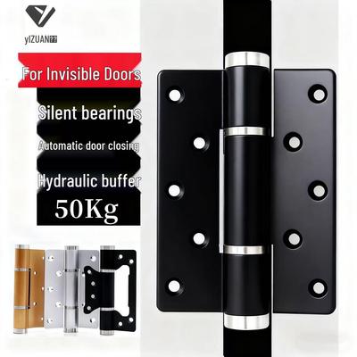 Hydraulic Invisible Door Hinge with Damping and Auto-Closing for Silent Bedroom Doors