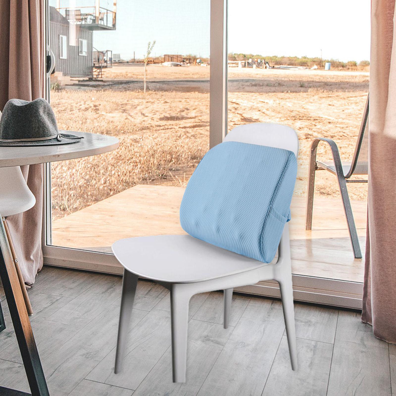 Pillow Seat Cushion Soft Breathable Waist Memory for Arm Office Wheel Blue