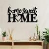 Home Sweet Home Hjärta Metallväggkonst Rostfri Vintage Väggdekor för Inomhus Utomhus Rumsinredning Gåva