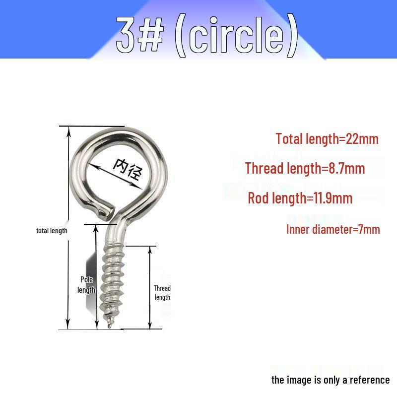 Nickel-Plated Self-Tapping Eyelet Hook Screw