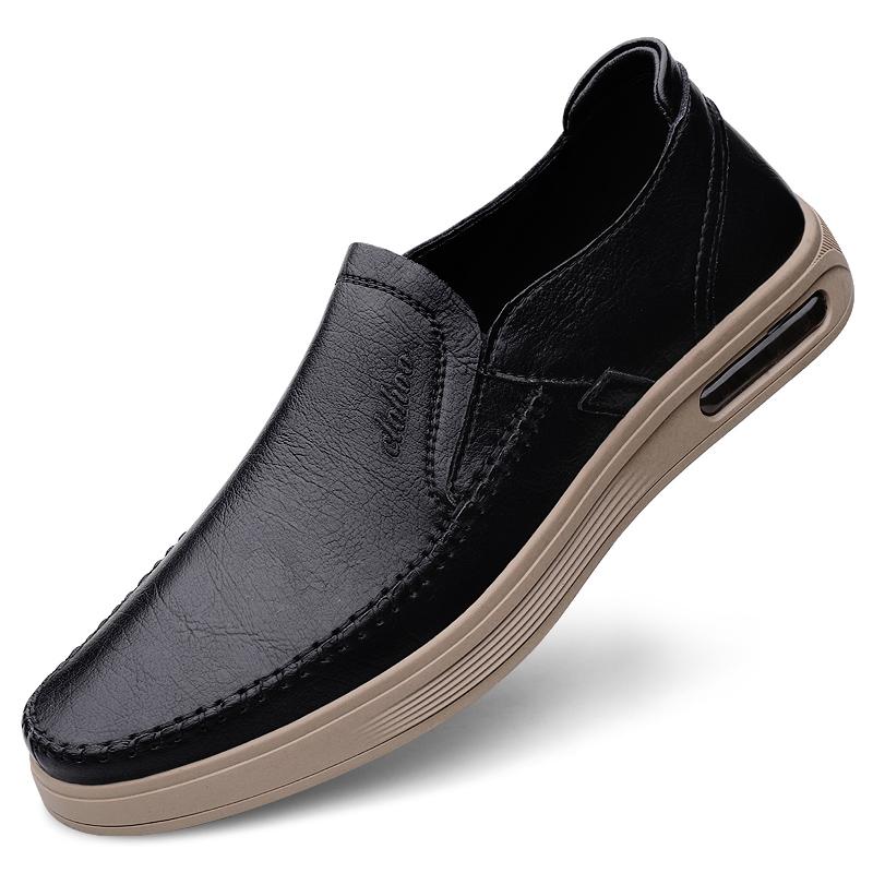 Classic Travel Footwear Basic Soft Comfortable Slip On Male Shoes Casual Leather Adulto Fashion Gentleman Shoes for Man Sneakers