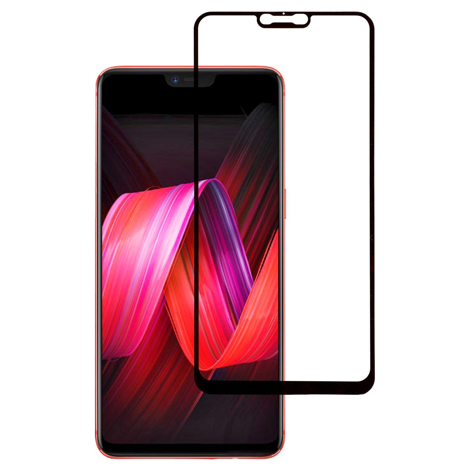 

For Oppo R15 Pro Screen Protector Silk Printing Full Glue HD Clear Screen Film As Shown A