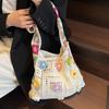 Spring and Summer Sweet Wind Gentle Flower Knitted Bag Women's Wind Light Messenger Tote Bag