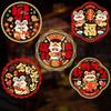 Chinese Style Spring Festival Window Grilles Decorative Snake  Year Window Decals  Home Decoration