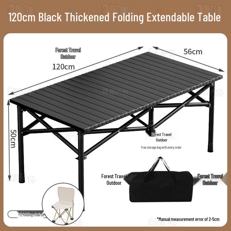 Egg Roll Portable Folding Table and Chair Set for Camping and Picnics