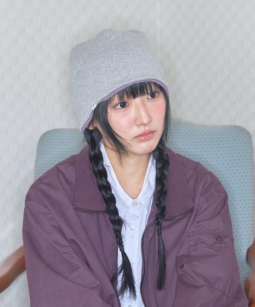 Kiibi Cozy Stripe Reversible Beanie Purple