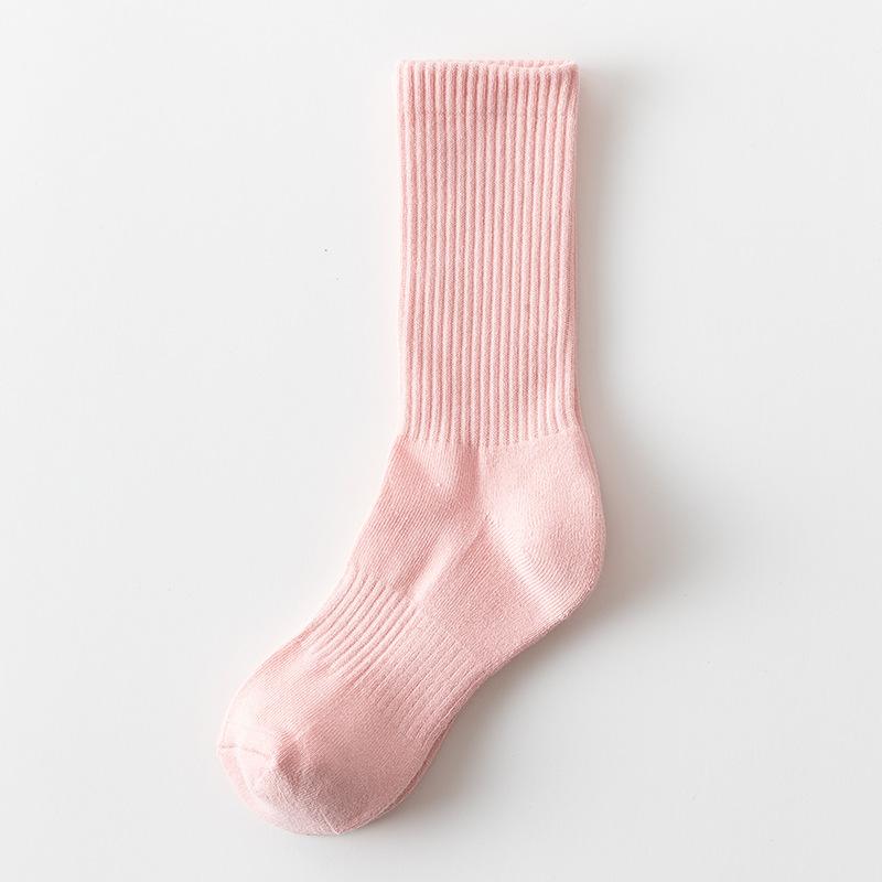 Women's Autumn and Winter Warm Leg Warmers Solid Color High Rubber Band Sports Long Cotton Socks