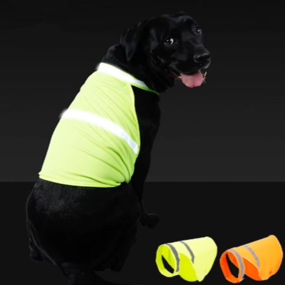 Reflective Dog Safety Vest Breathable Pet Fluorescent Clothes Puppy Visibility Jacket  Running