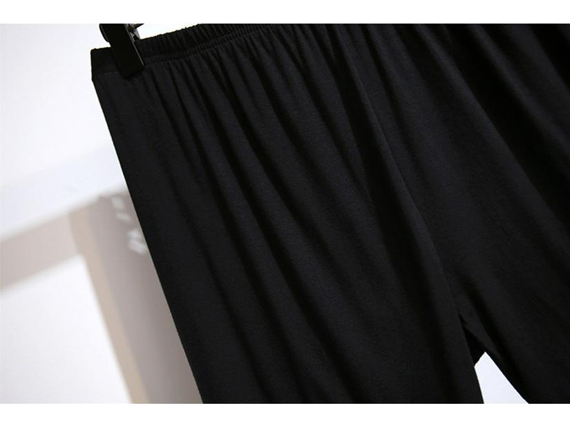 Plus Size Women's Cotton Casual Shorts - Elastic Waist, Anti-Exposure, Loose Fit, Summer Wear