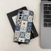 M-Moroccan Tile For Samsung Galaxy A73,31,71,53,32,72,Note,22,41,8,9,52,J7,Soft Black Silicone Cover Case