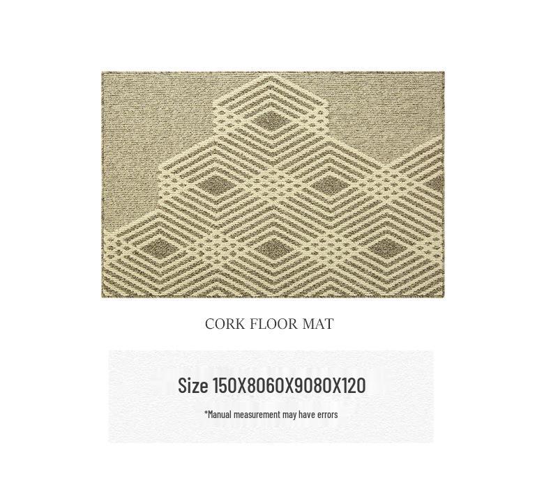 Nordic Style Dustproof Entrance Mat: Double-Layer Woven Polypropylene, Wear-Resistant, Sand-Scraper Hallway Floor Mat.